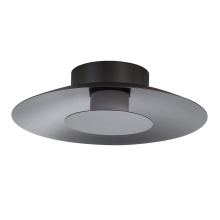 Golden 6400-FM12 GRA-GRA - Yep by Golden Lighting Luma Integrated LED Flush Mount in Graphite and Graphite shade
